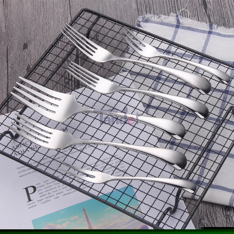 Curved Design Stainless Steel Kitchen Restaurant Party Tablets Cutlery 24PCS Set